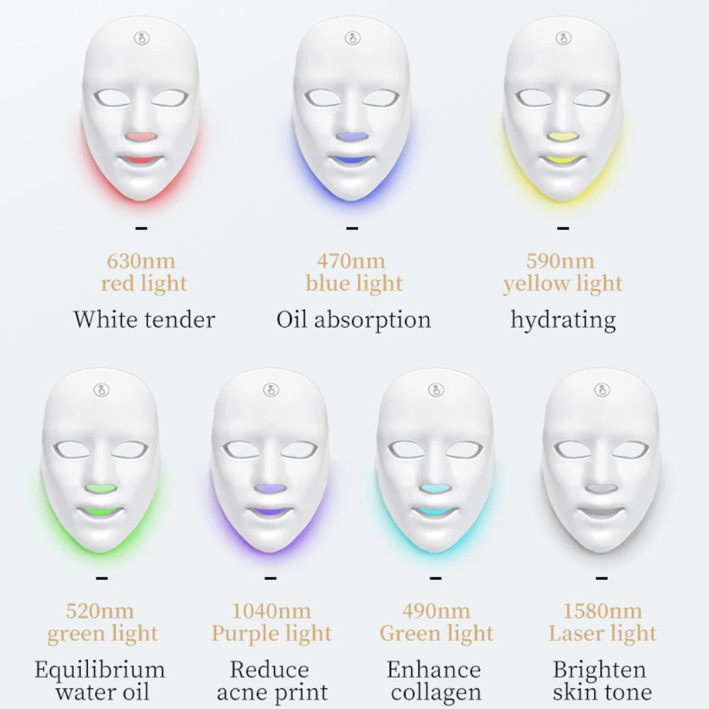 Rechargeable 7 Colours LED Mask